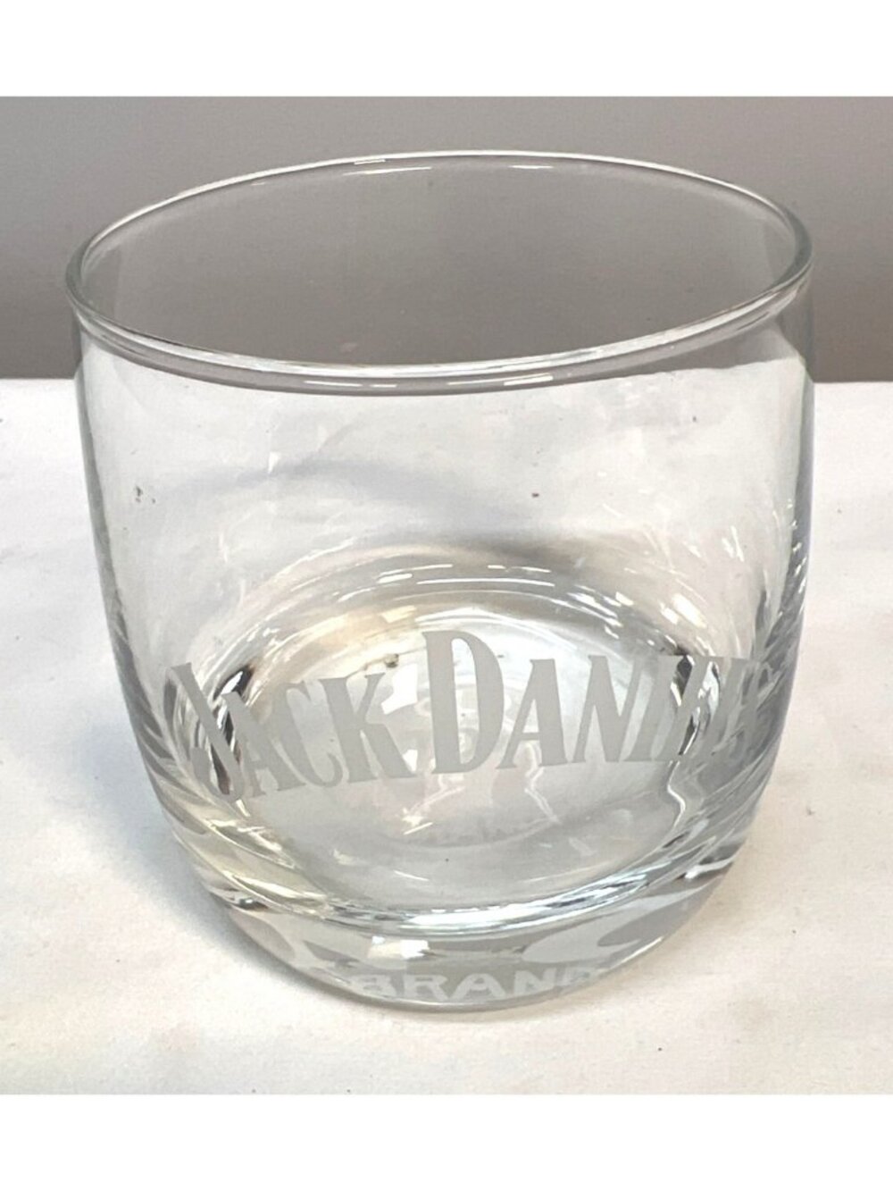 Jack Daniels Old No. 7 Brand Etched Glass Whiskey Tumbler